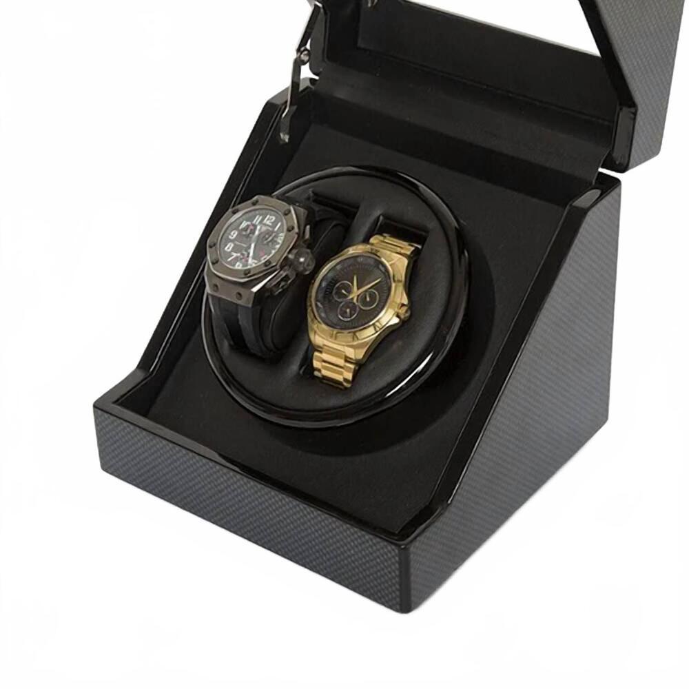 NEW BROUK & CO. carbon fiber watch winder in black